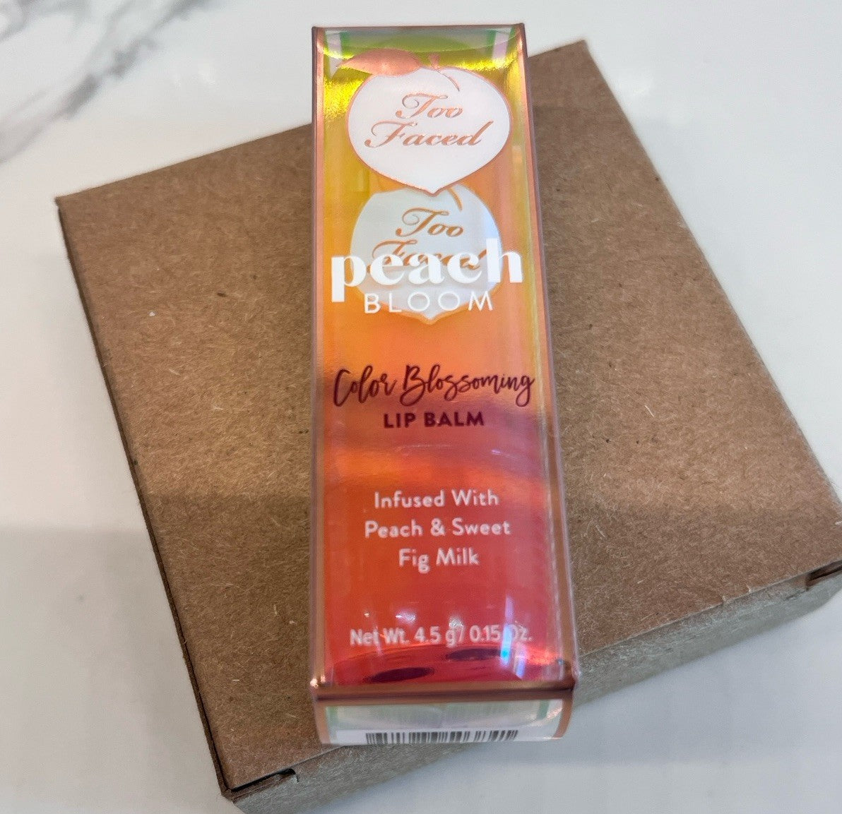 3 • Too Faced Peach Bloom Color Blossoming Lip Balm • Raspberry Flush