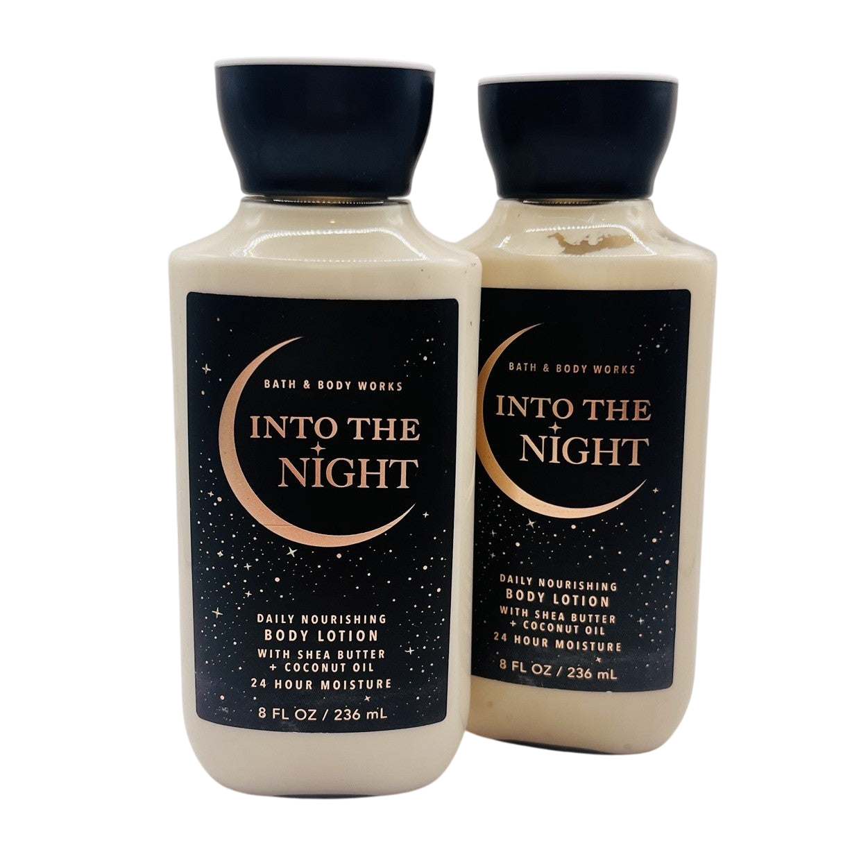 x2 INTO THE NIGHT 8oz Moisturizing Lotion w/ Shea Coconut Oil BATH & BODY WORKS