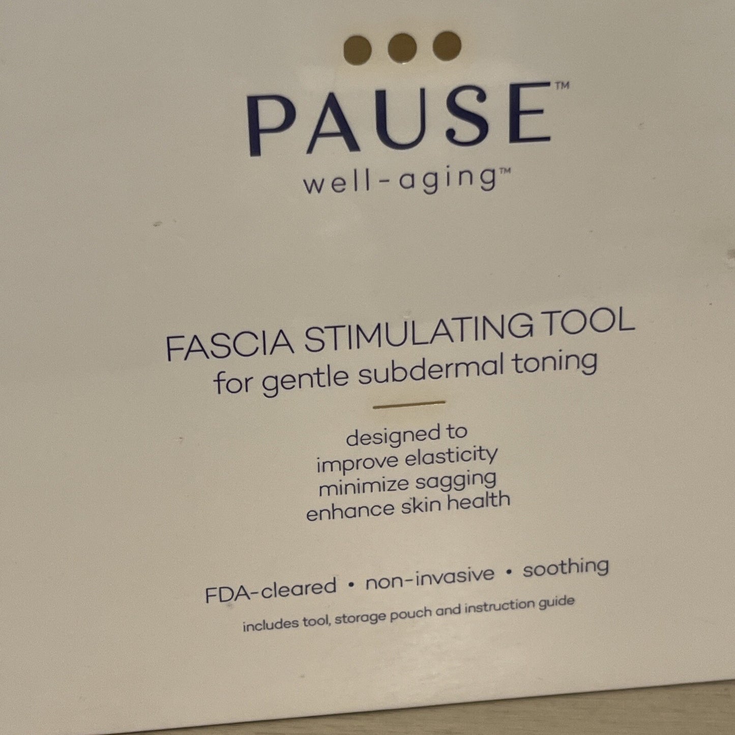 Pause Well Aging Fascia Stimulating Tool Facial Toning GuaSha FDA Cleared Sealed