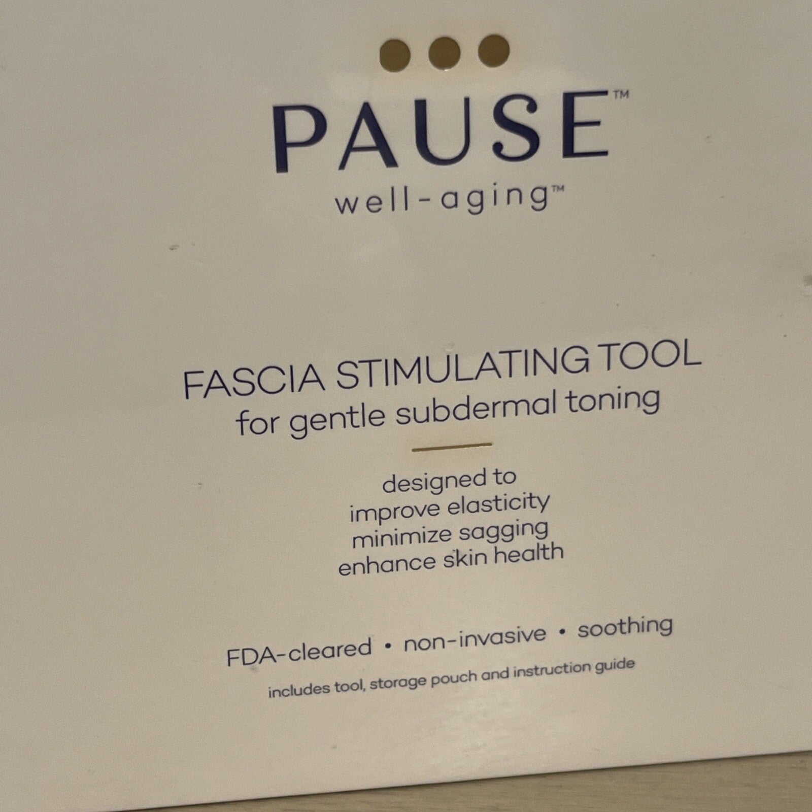 Pause Well Aging Fascia Stimulating Tool Facial Toning GuaSha FDA Cleared Sealed