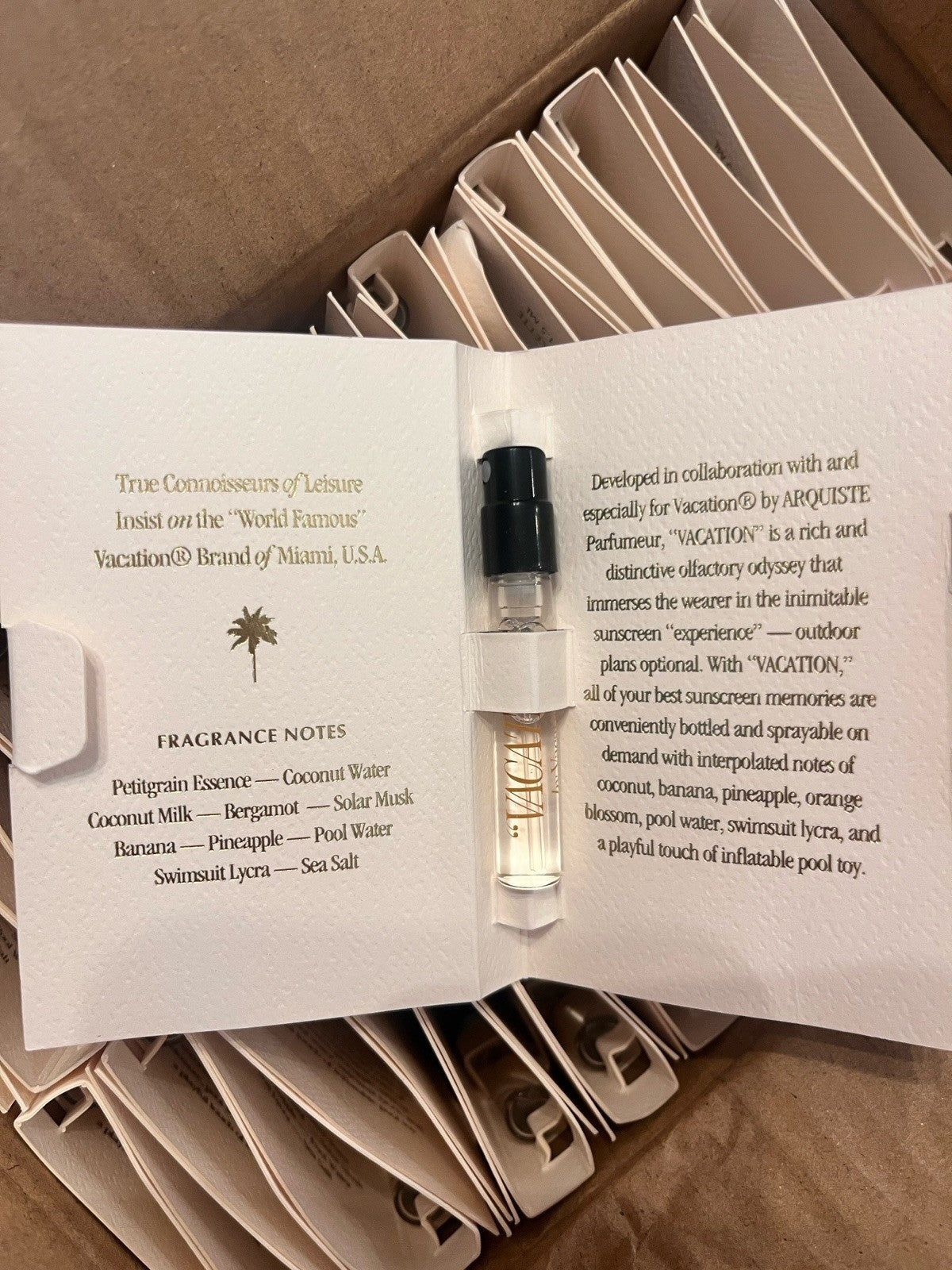 40 pc VACATION by Vacation®️ Fragrance .05oz Carded Sample Discontinued Sold Out