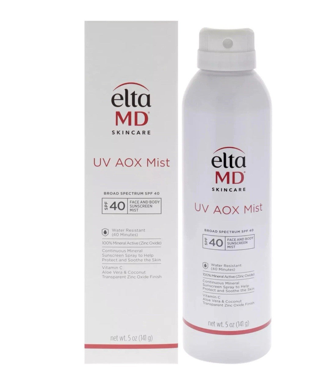 Elta MD UV AOX Mist Broad Spectrum SPF 40 Face Body Spray 5oz NEW
