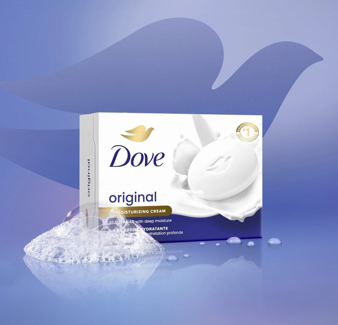 Dove Soap Original Beauty Bar (3 Pack) 1/4 Moisturizing Cream