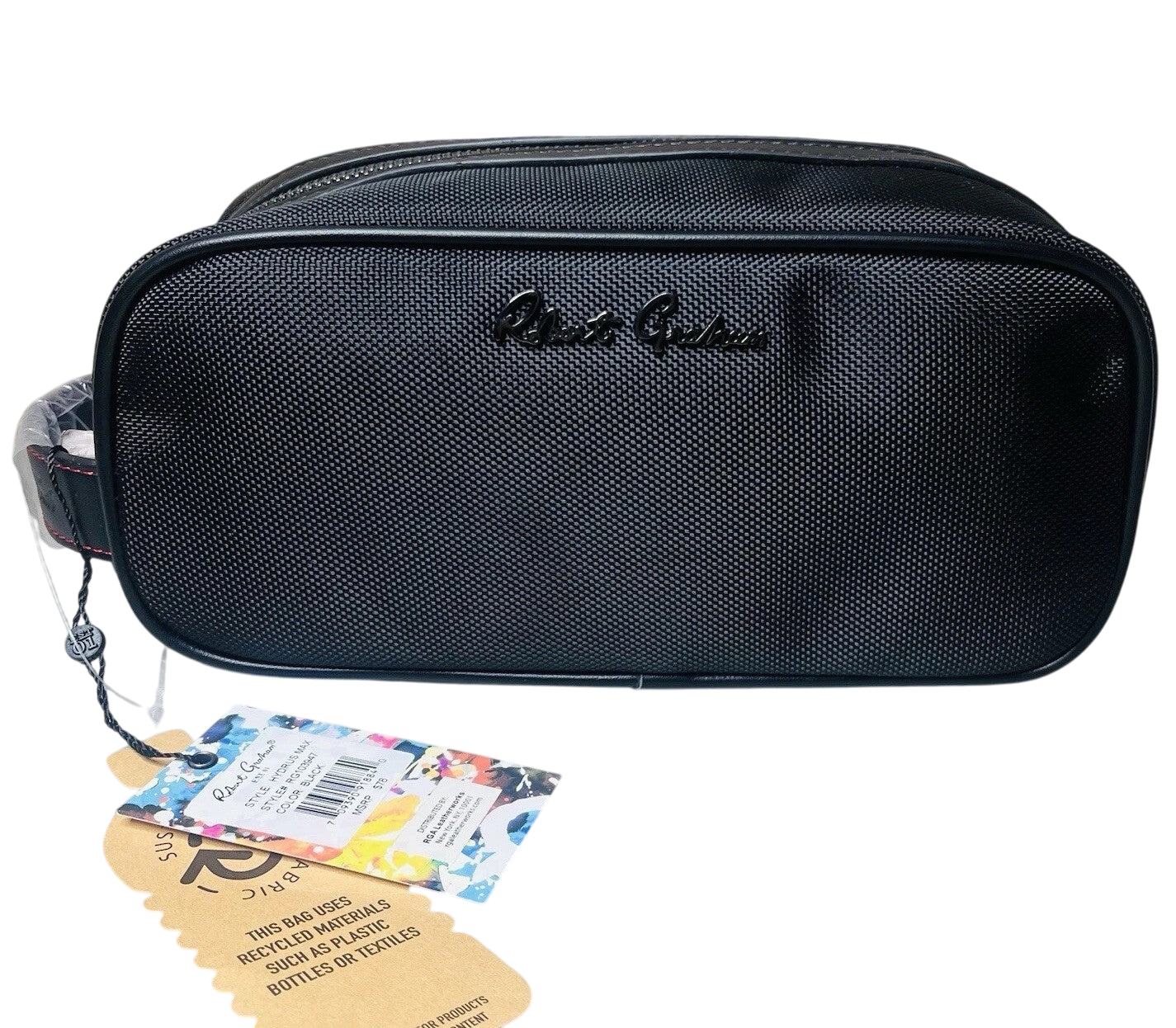 Robert Graham Mens Toiletry Bag Hydrus Max Travel Tote NEW $98 MSRP