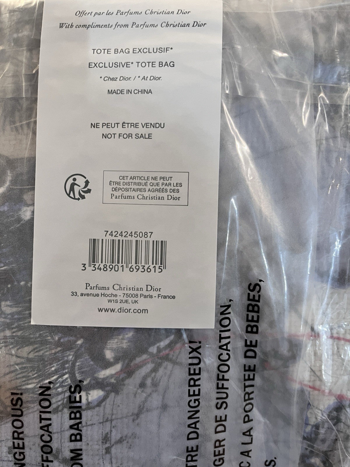 Christian Dior Around the World Beauty VIP Gift Tote Bag NEW Novelty