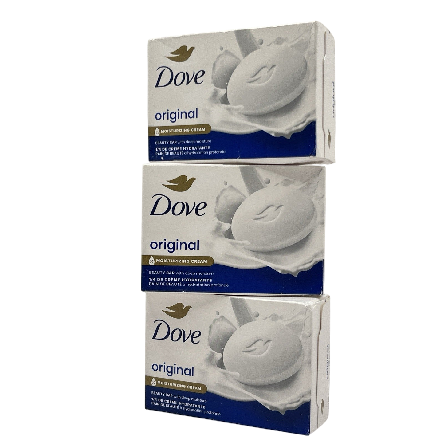 Dove Soap Original Beauty Bar (3 Pack) 1/4 Moisturizing Cream