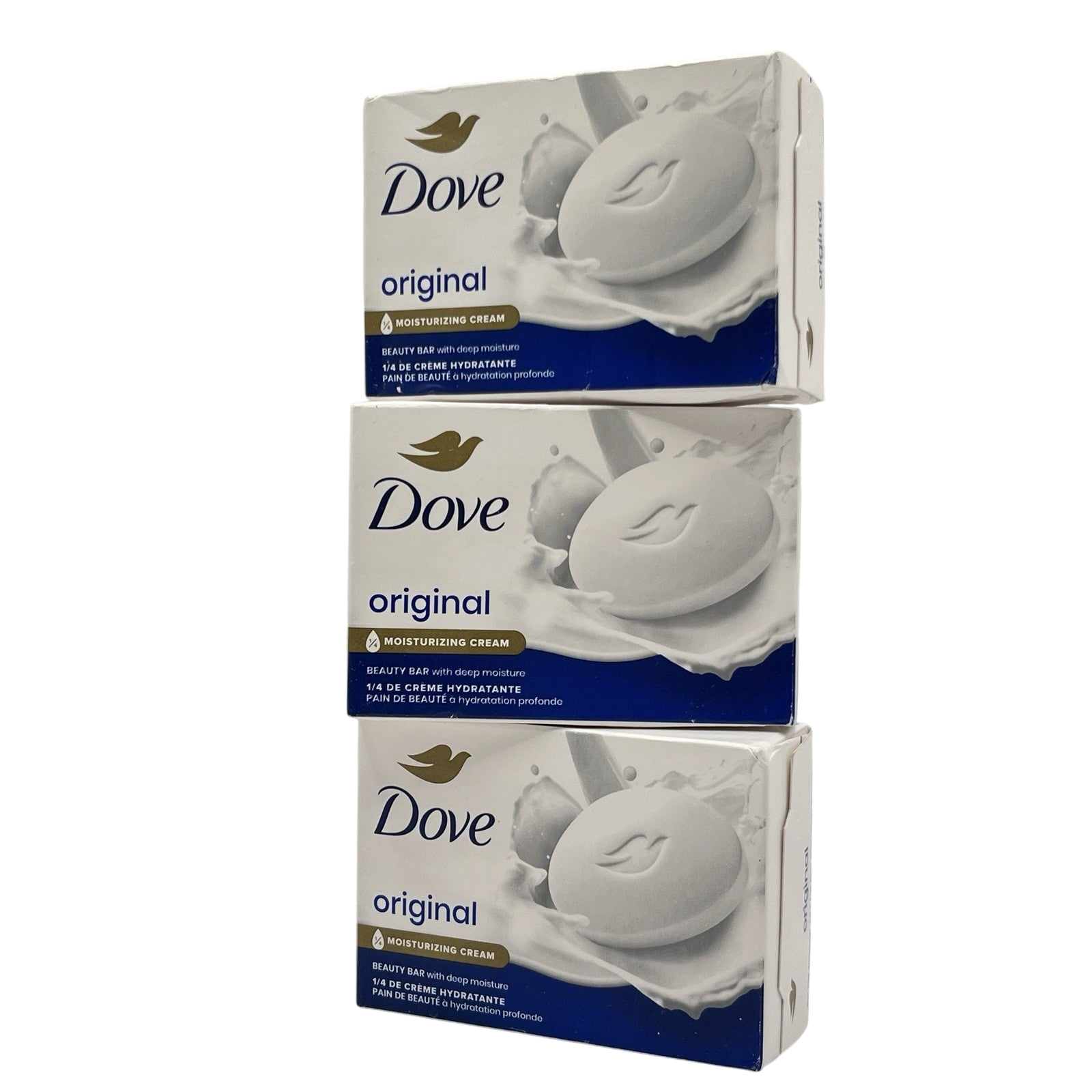 Dove Soap Original Beauty Bar (3 Pack) 1/4 Moisturizing Cream