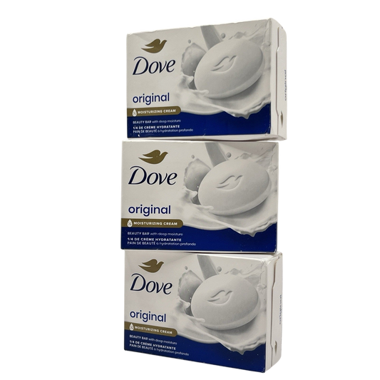 Dove Soap Original Beauty Bar (3 Pack) 1/4 Moisturizing Cream