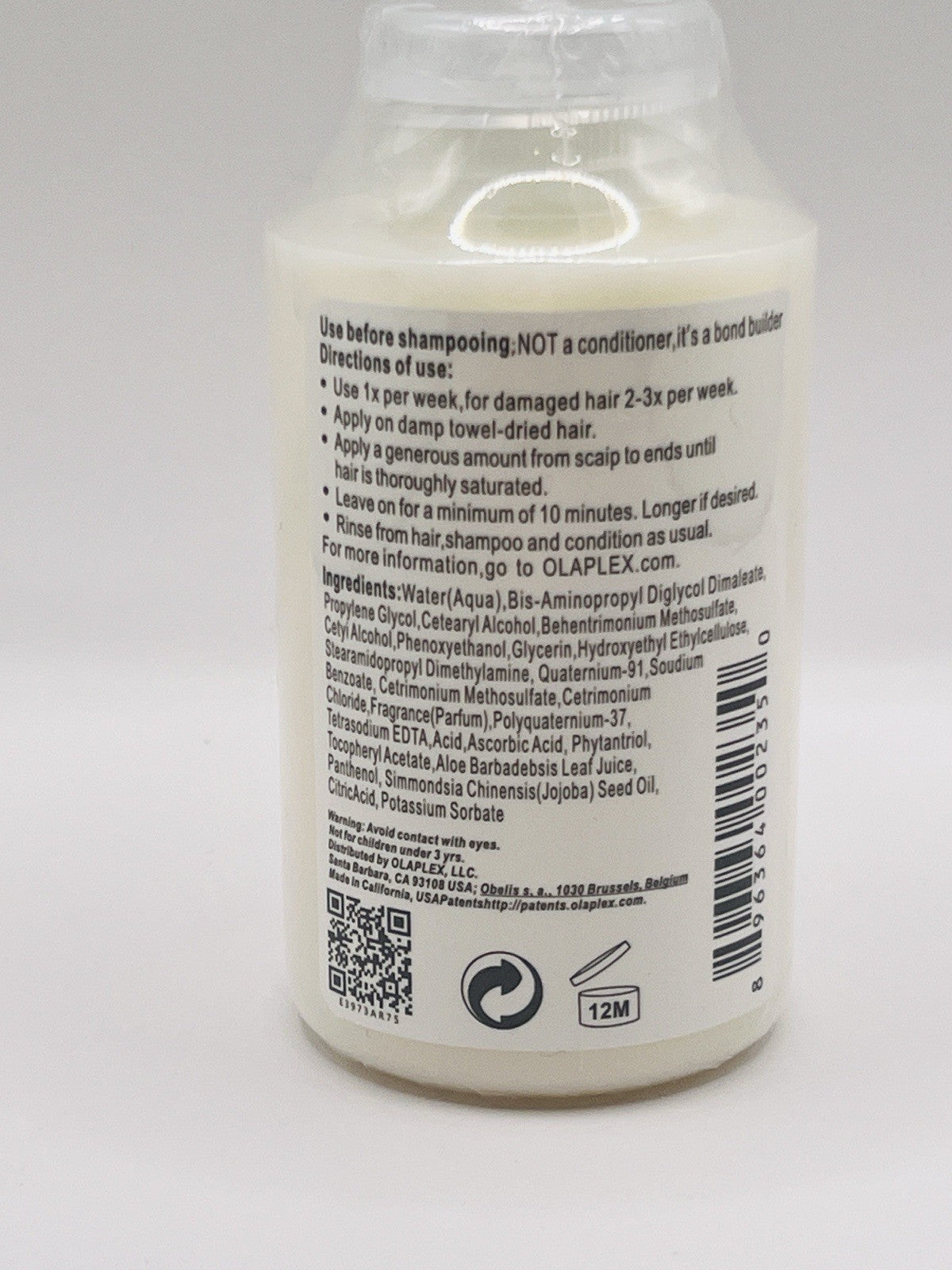 Olaplex No 3 Hair Perfector Repair Mask 100ml 3.3oz New Sealed