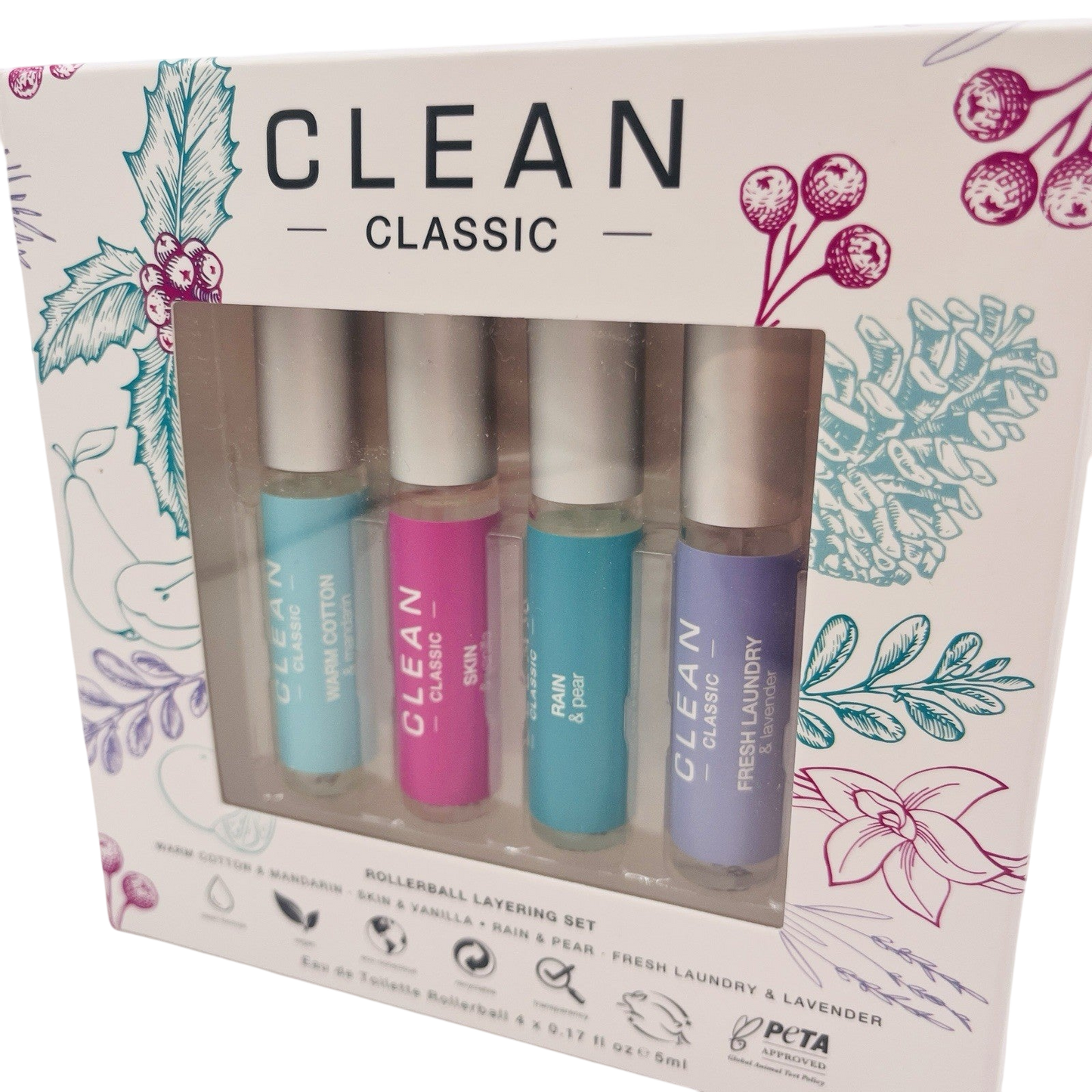 Clean by Clean Women Rollerball 4 pc Layering Set Women Sealed