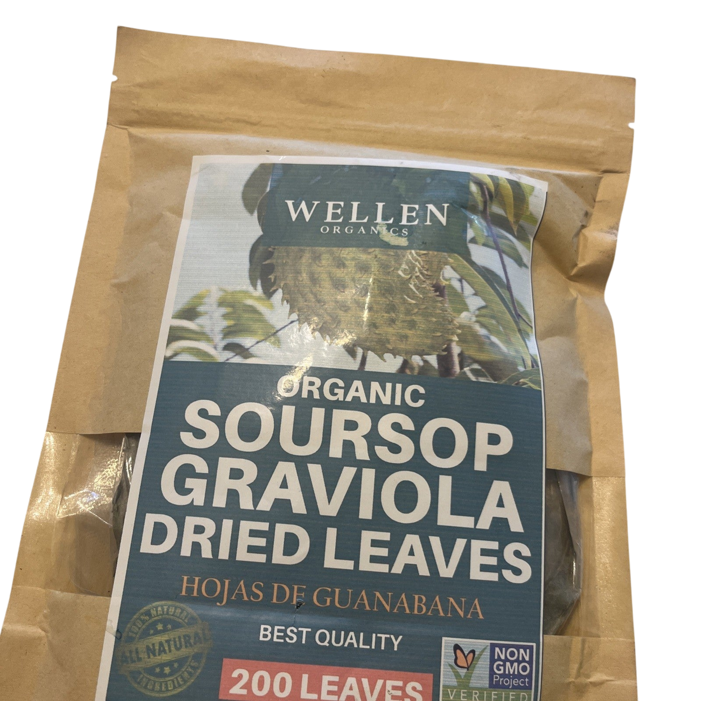 Wellen Organic 200 Organic Soursop Graviola Dried Leaves