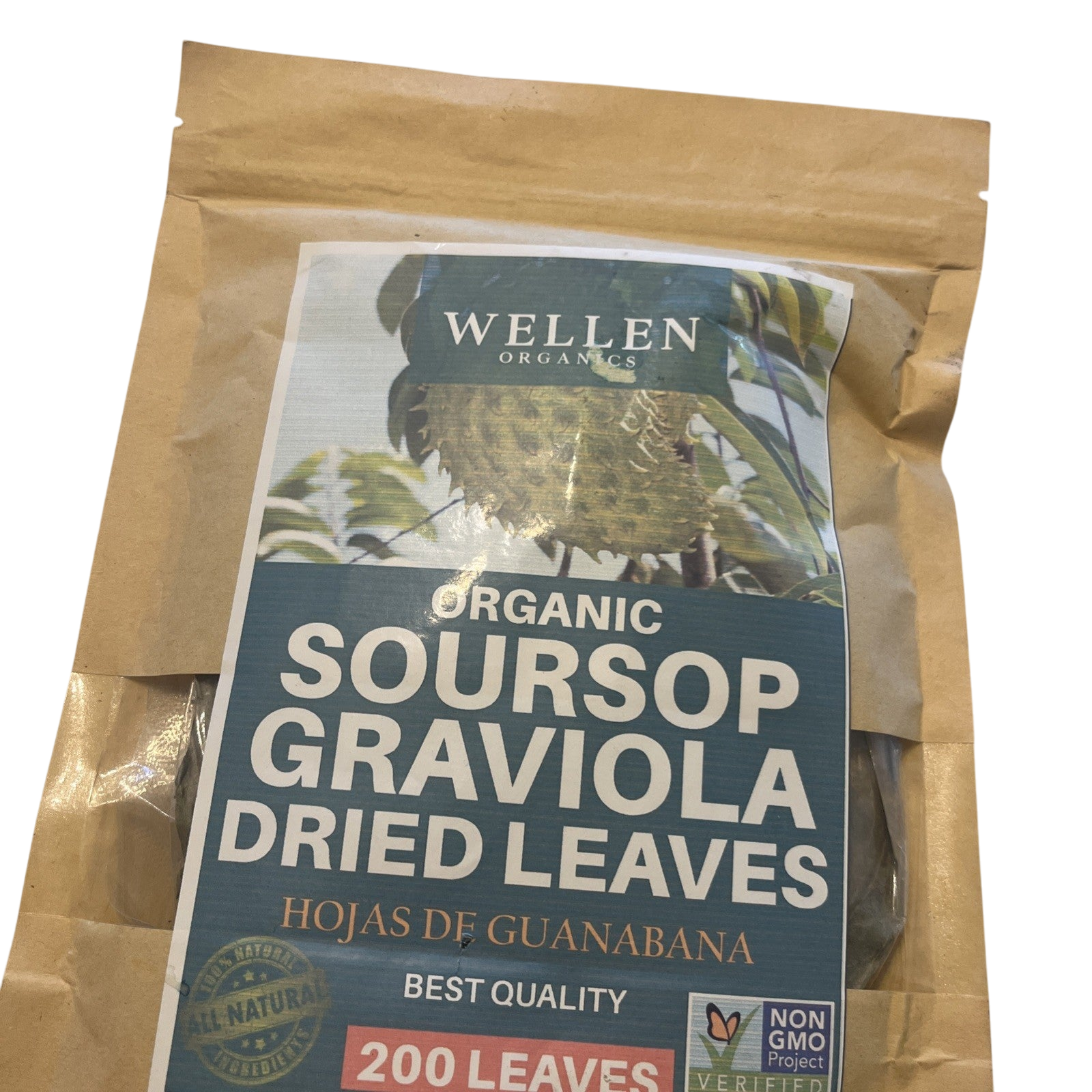 Wellen Organic 200 Organic Soursop Graviola Dried Leaves