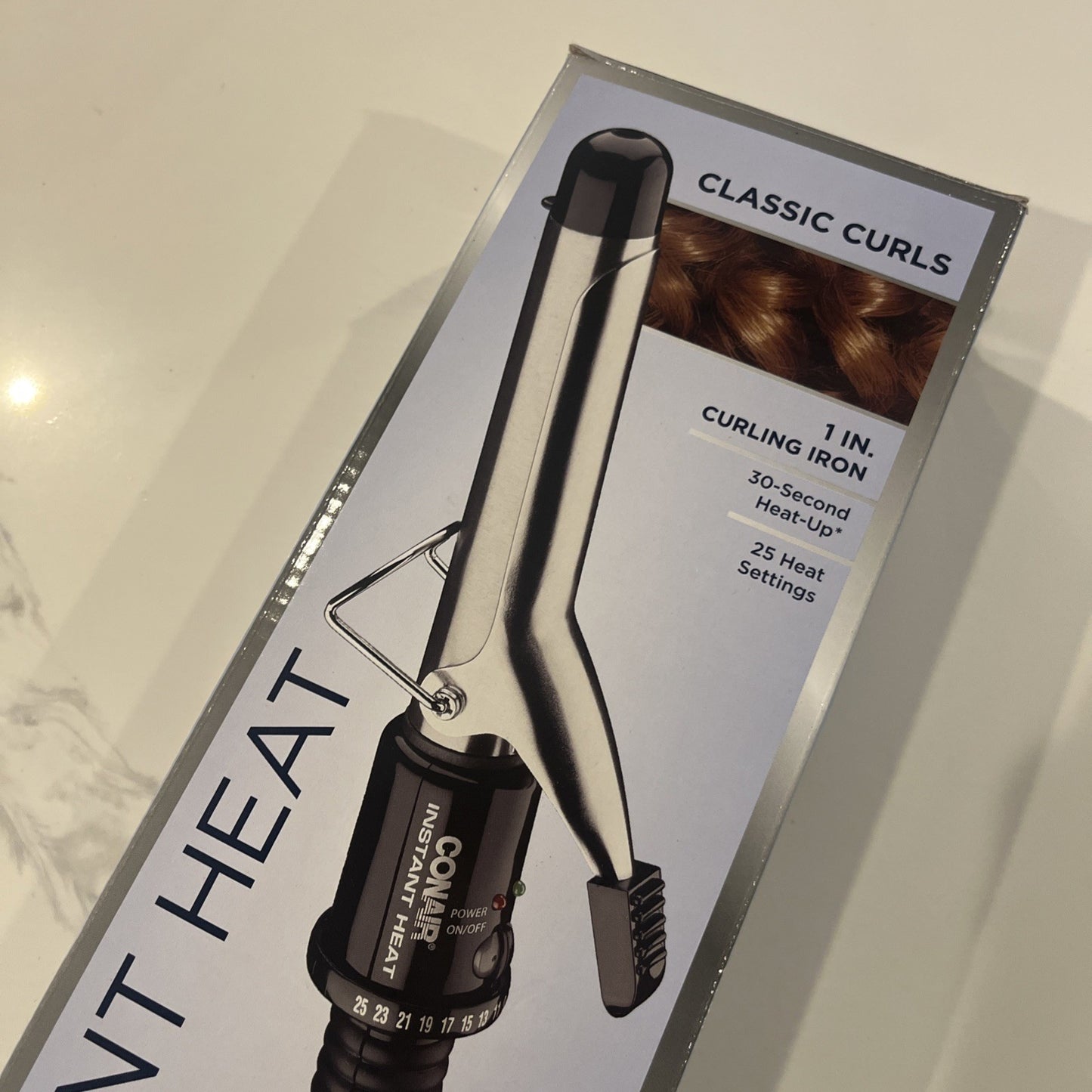 Conair 1 inch Curling Iron Instant Heat Auto Off Classic Curls