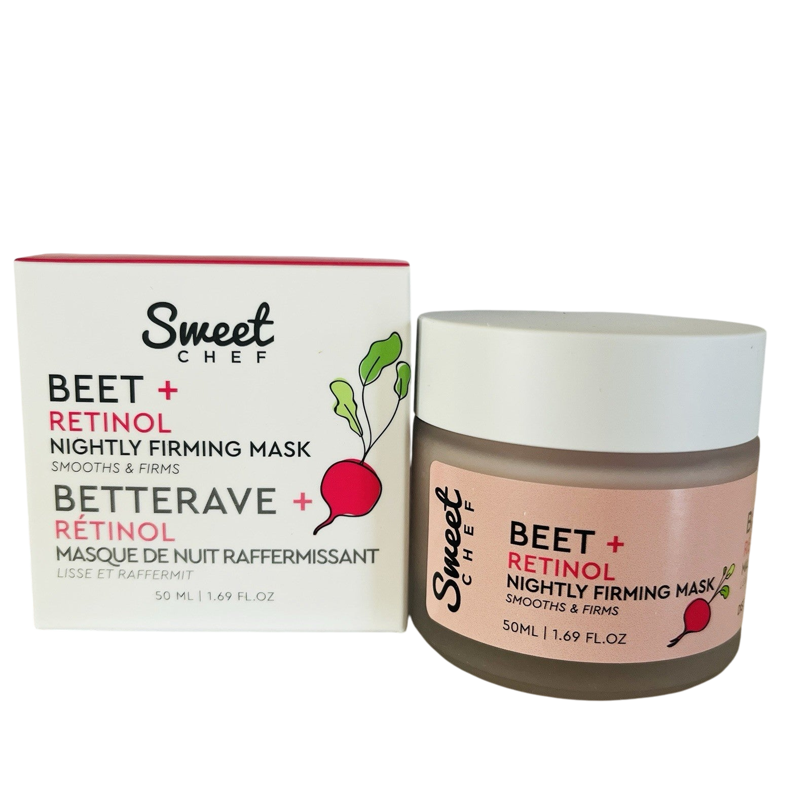 Sweet Chef FIRMING MASK Retinol + Beet Anti Aging All Natural 50 ml NEW