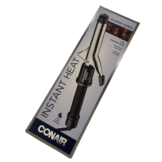 Conair 1 inch Curling Iron Instant Heat Auto Off Classic Curls
