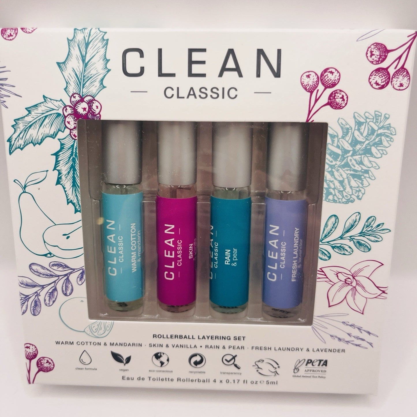 Clean by Clean Women Rollerball 4 pc Layering Set Women Sealed