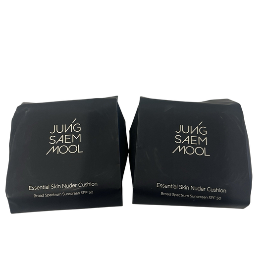 JUNG SAEM MOOL Essential Skin Nuder Cushion 19 LIGHT Refill SPF 50 2 Pack