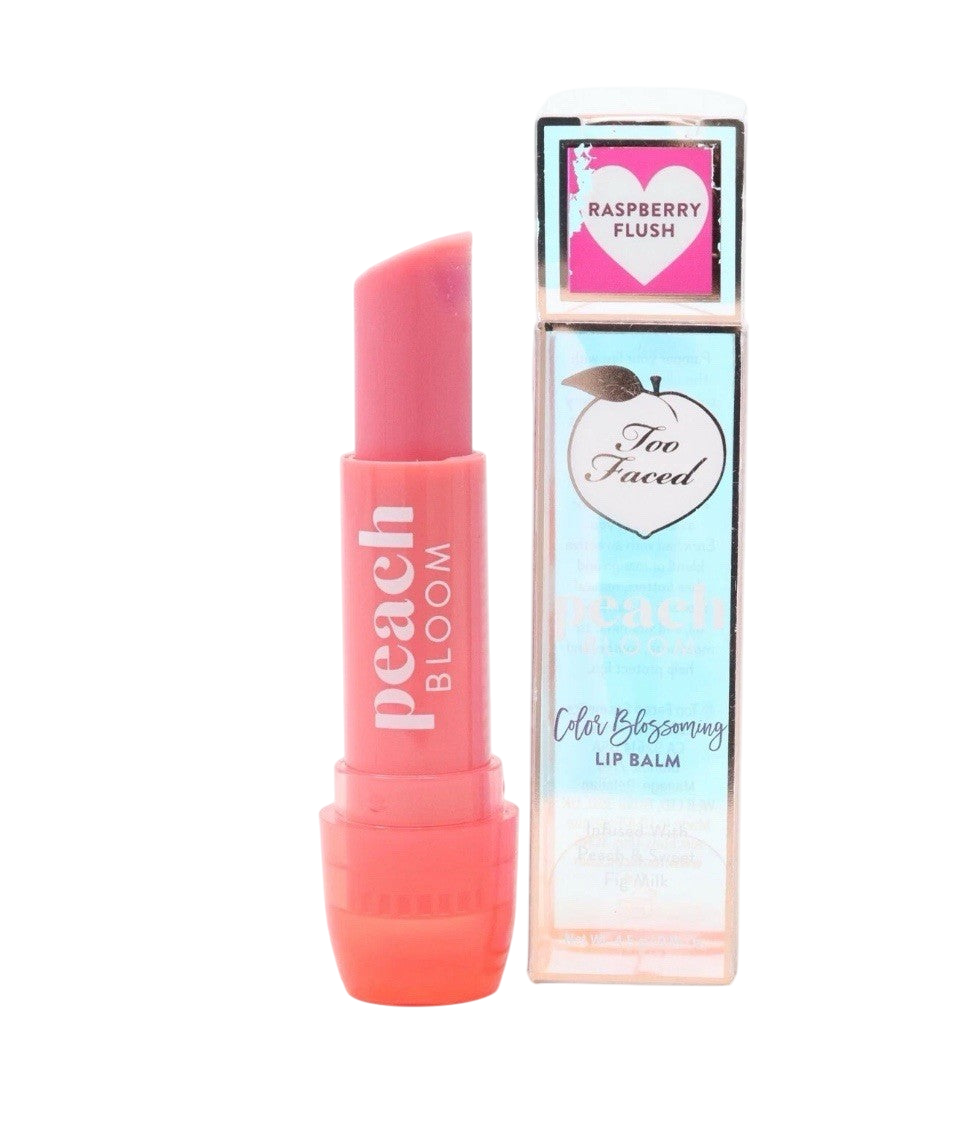 3 • Too Faced Peach Bloom Color Blossoming Lip Balm • Raspberry Flush