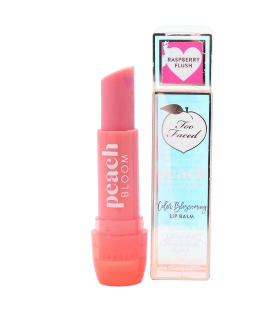 3 • Too Faced Peach Bloom Color Blossoming Lip Balm • Raspberry Flush