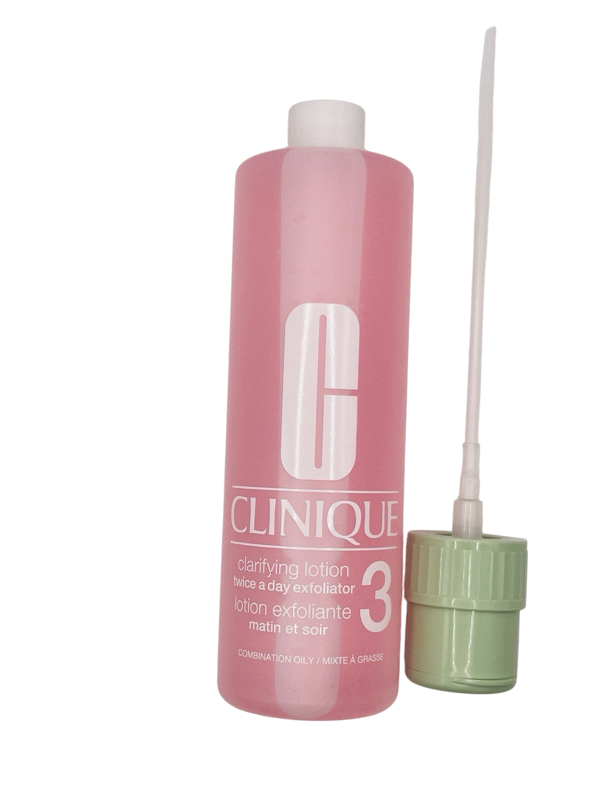 CLINIQUE Clarifying Lotion Toner 3 Oily Combo Exfoliating + Pump 16.5oz 487ml