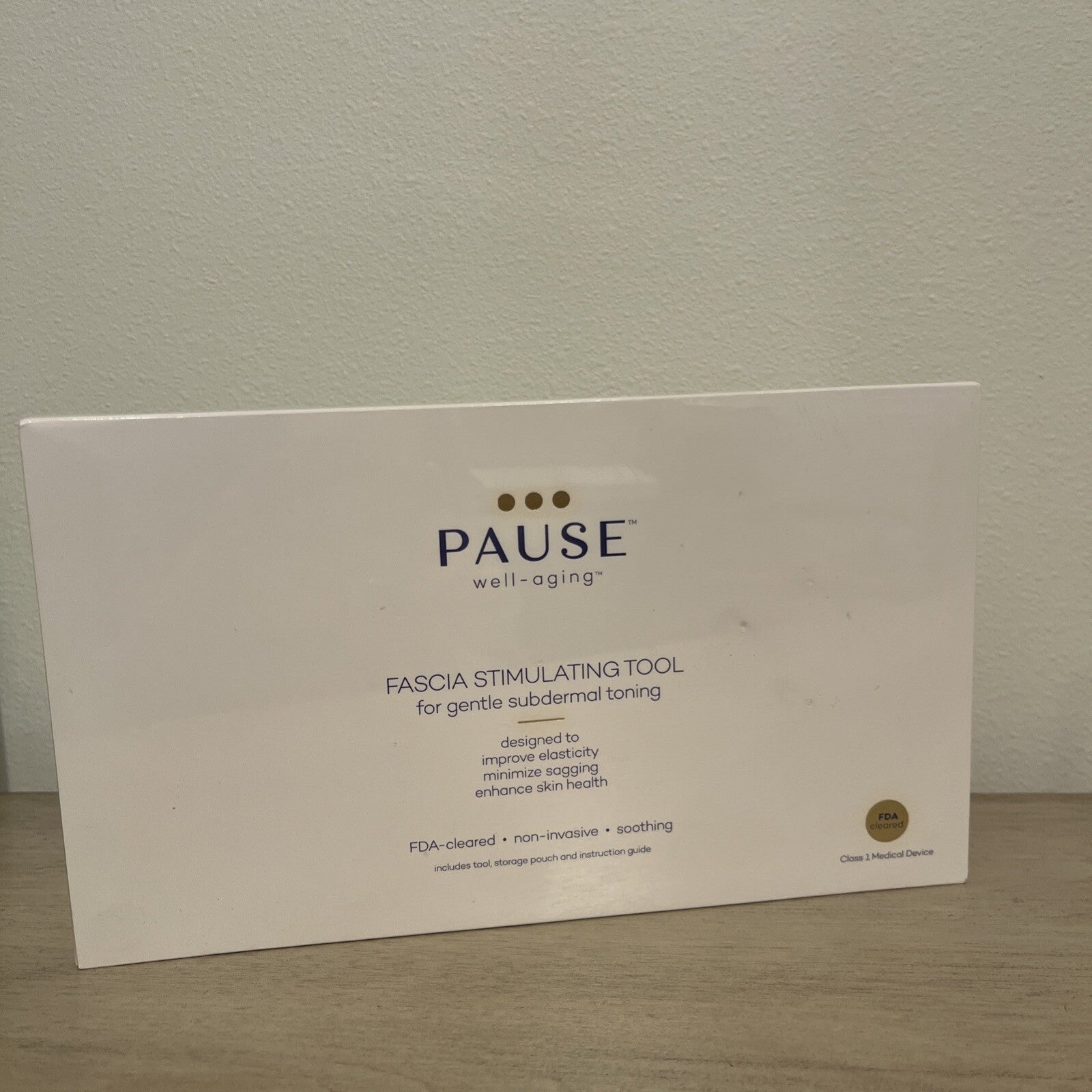 Pause Well Aging Fascia Stimulating Tool Facial Toning GuaSha FDA Cleared Sealed