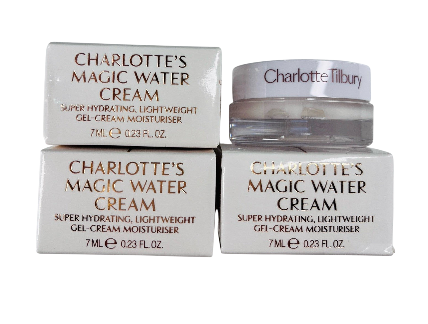 CHARLOTTE TILBURY Charlottes Magic Water Cream 0.23oz 7ml each NEW IN BOX