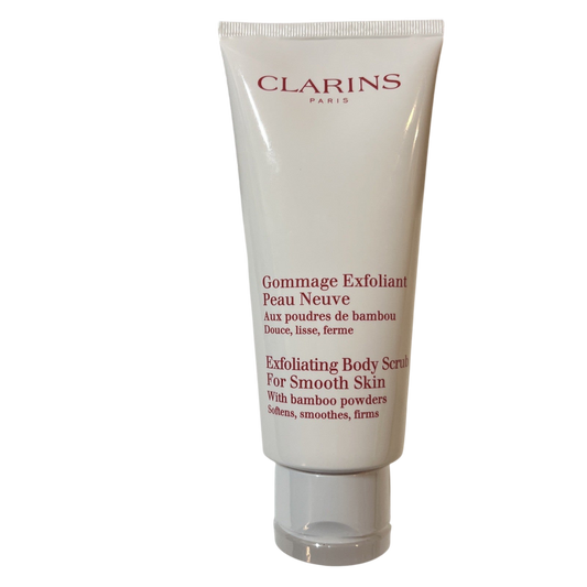 Clarins Exfoliating Body Scrub Smoothing Bamboo Powders 200ml Sealed