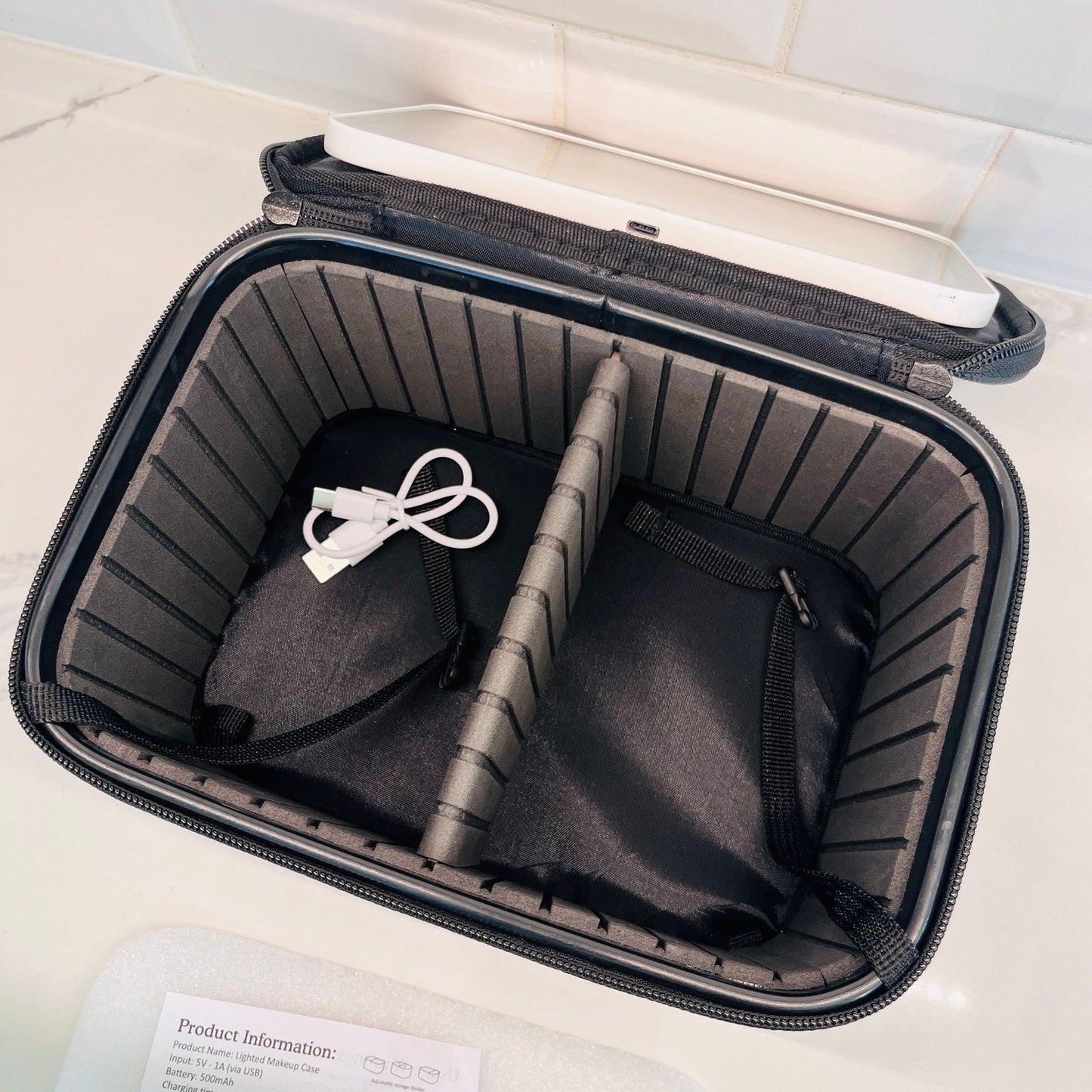 Makeup Train Case LED Mirror