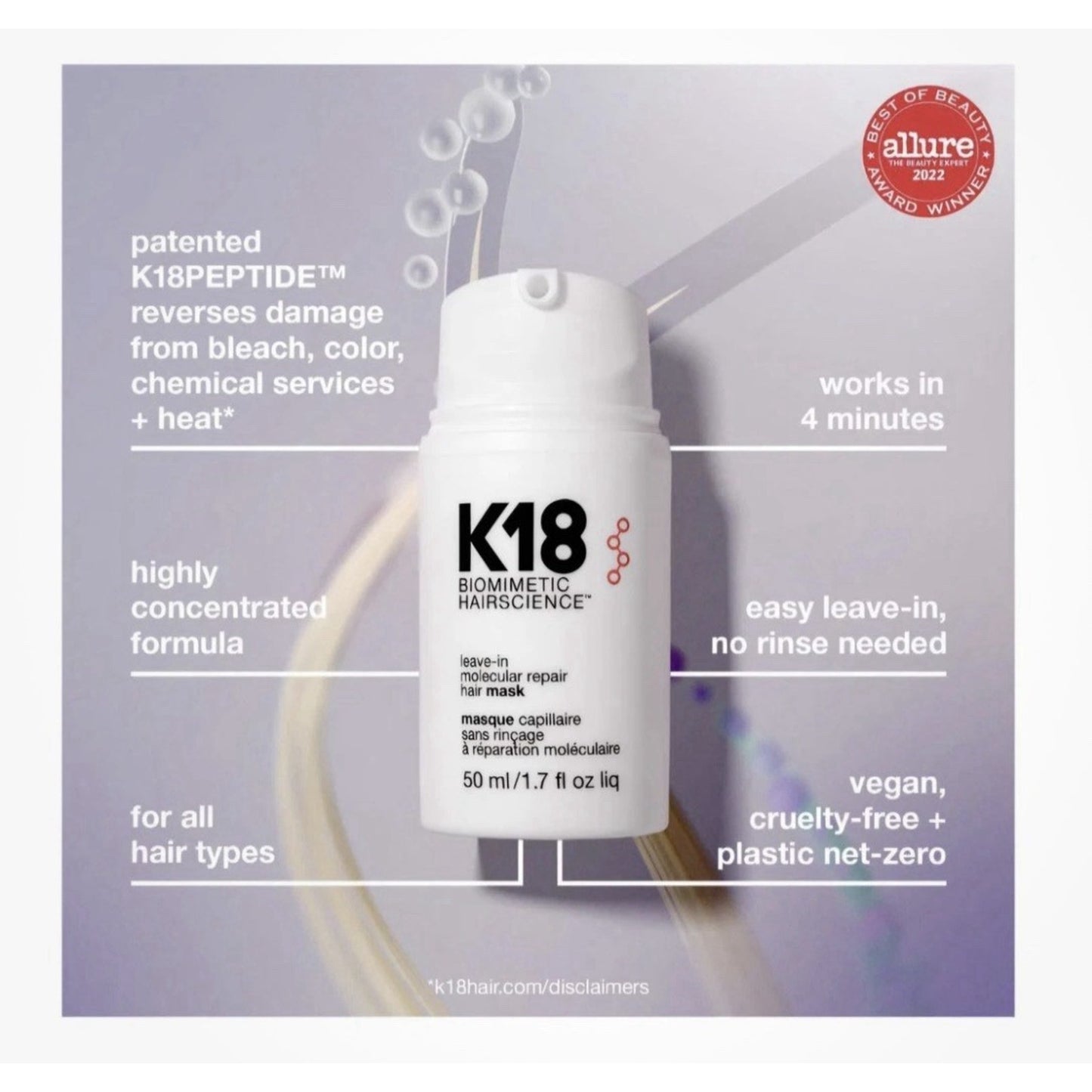 K18 Leave In Molecular Repair Hair Mask