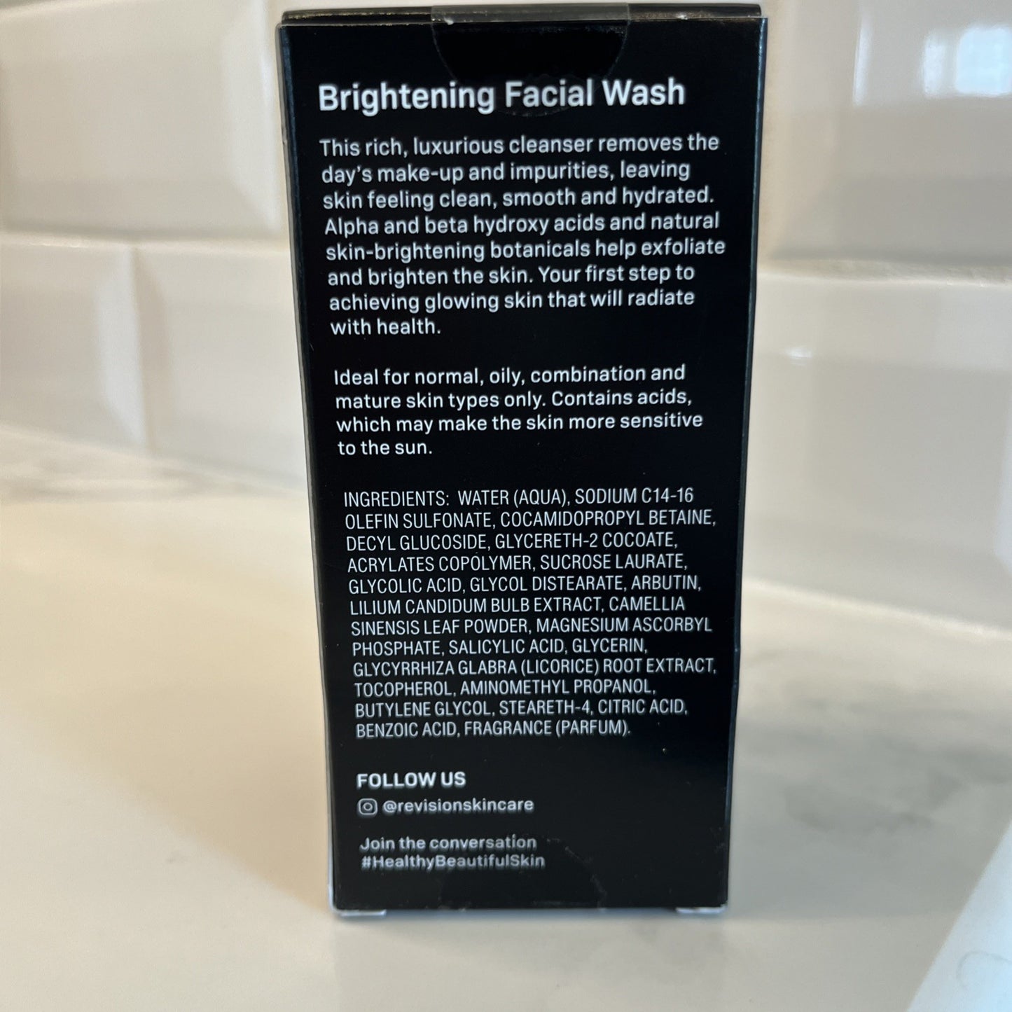 2 x Revision Brightening Facial Wash 3.4 oz 100 ml Facial Cleanser