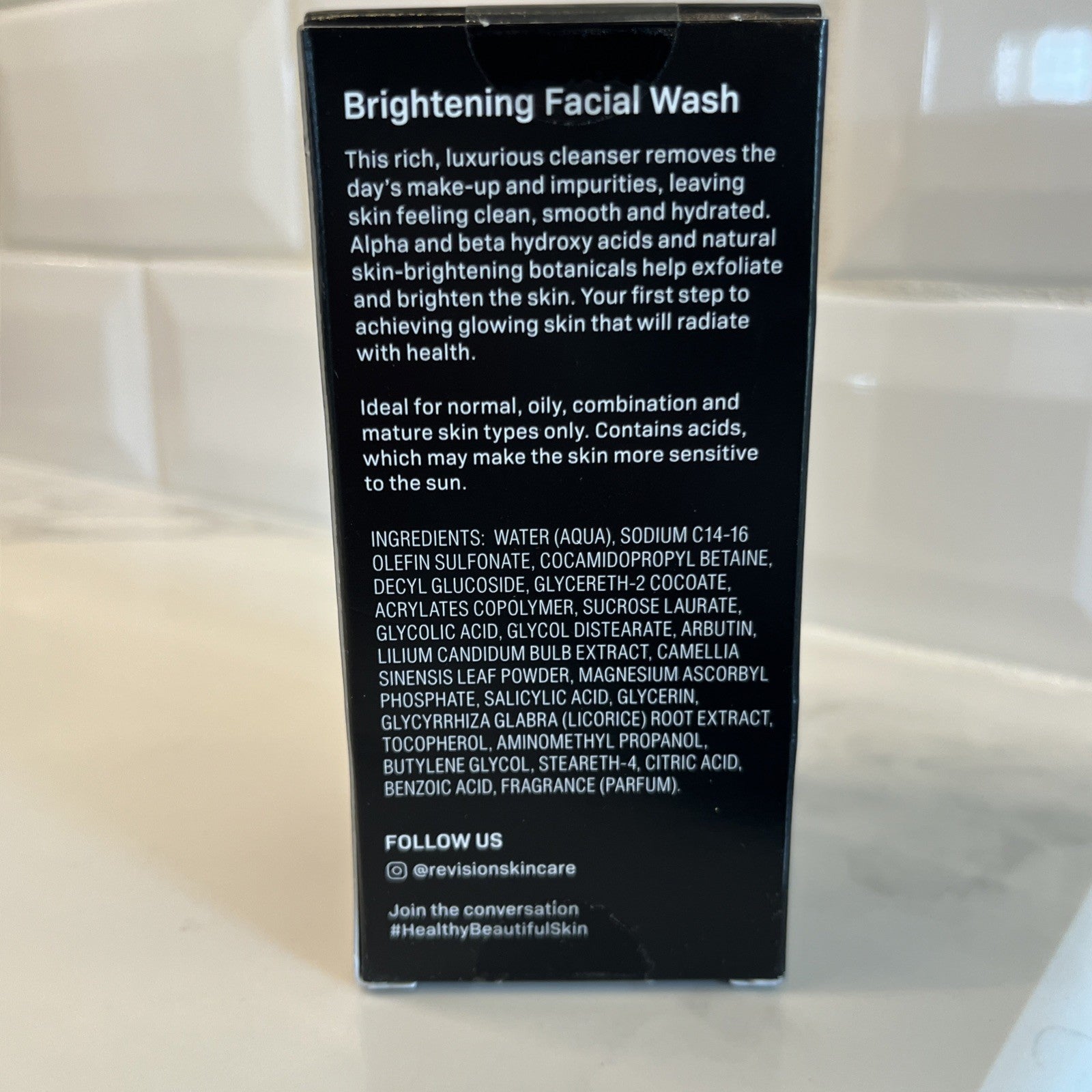 2 x Revision Brightening Facial Wash 3.4 oz 100 ml Facial Cleanser