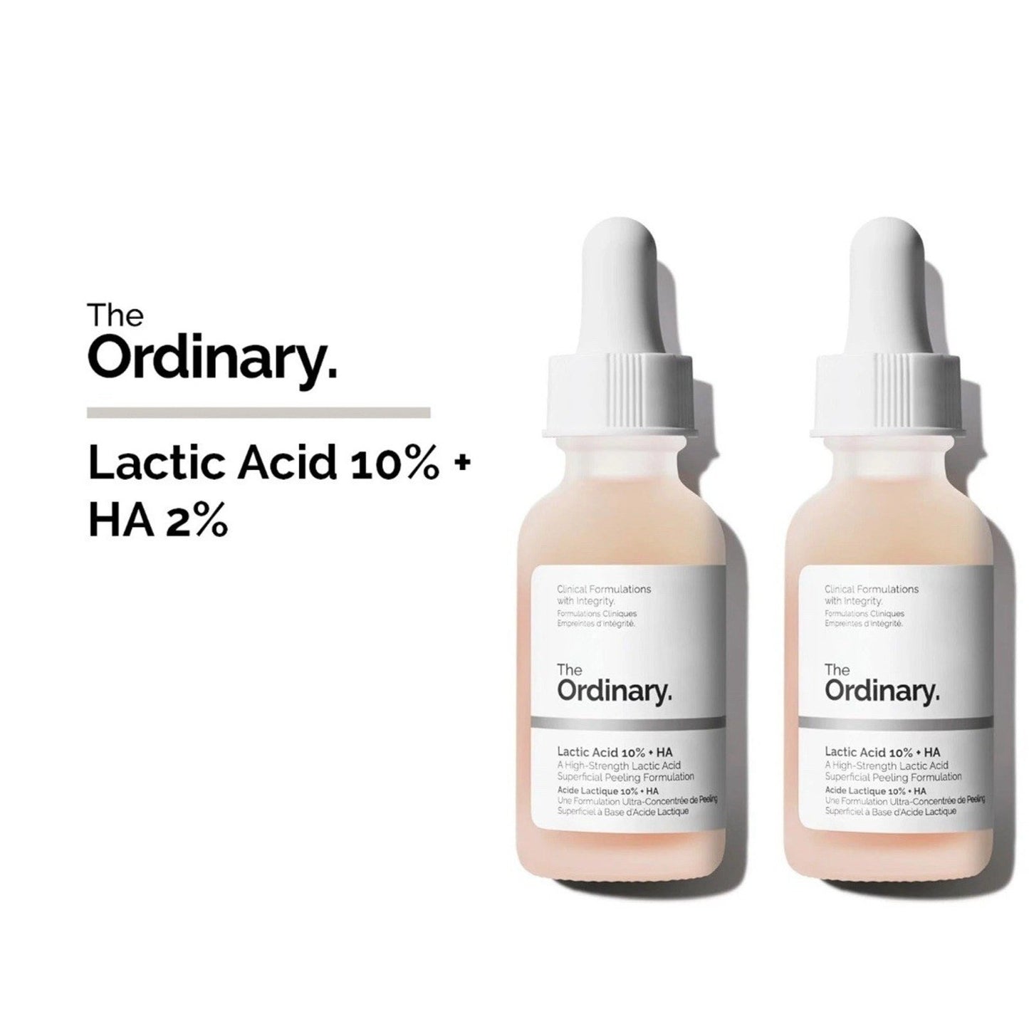 2 PACK The Ordinary Lactic Acid 5%+ HA Exfoliating Serum