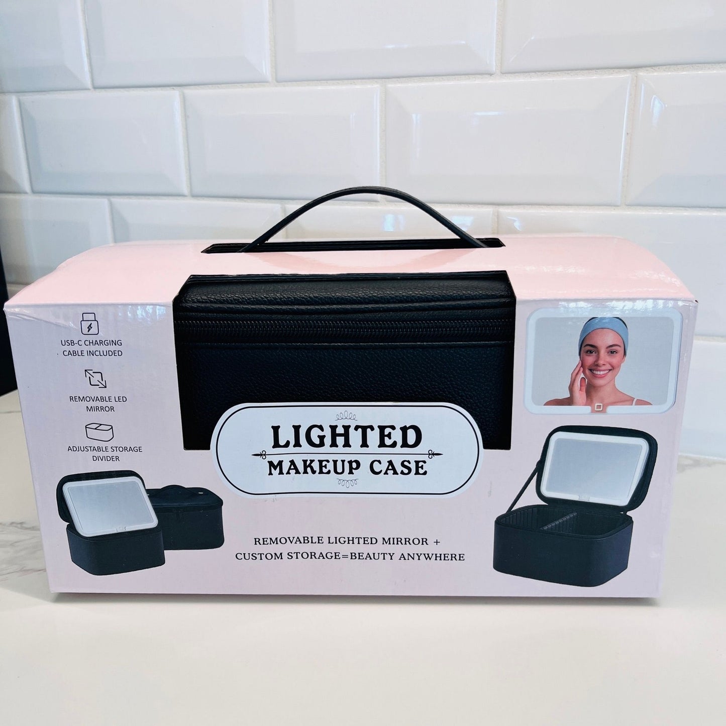 Makeup Train Case LED Mirror