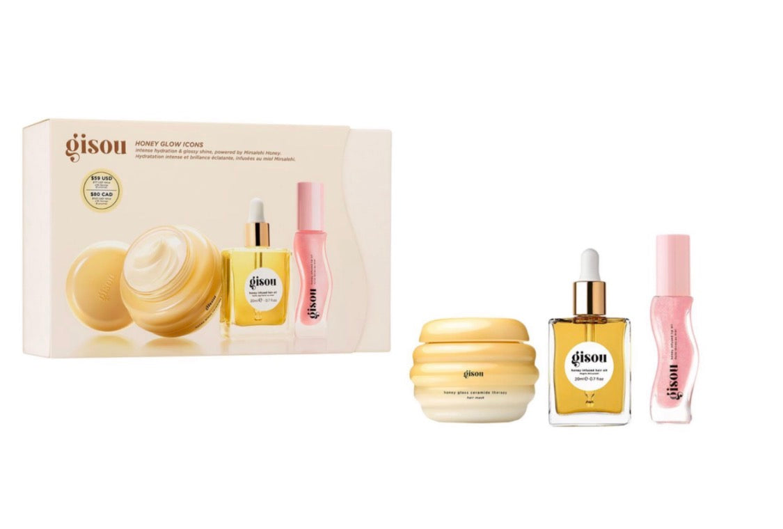 Gisou Honey Glow Icons Hair & Lip Set