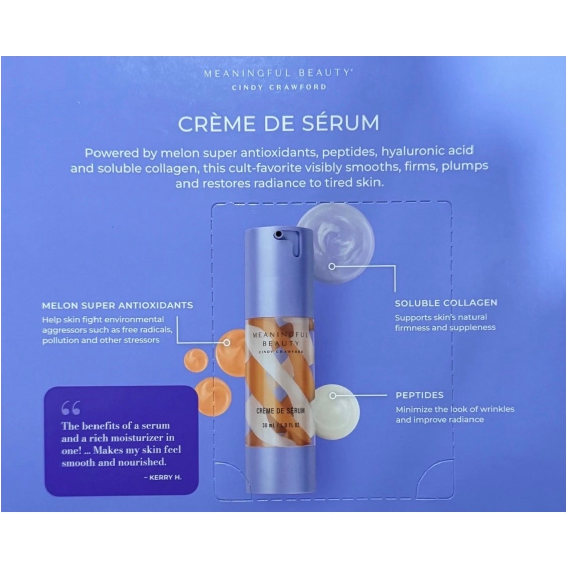Meaningful Beauty Creme de Serum Cindy Crawford