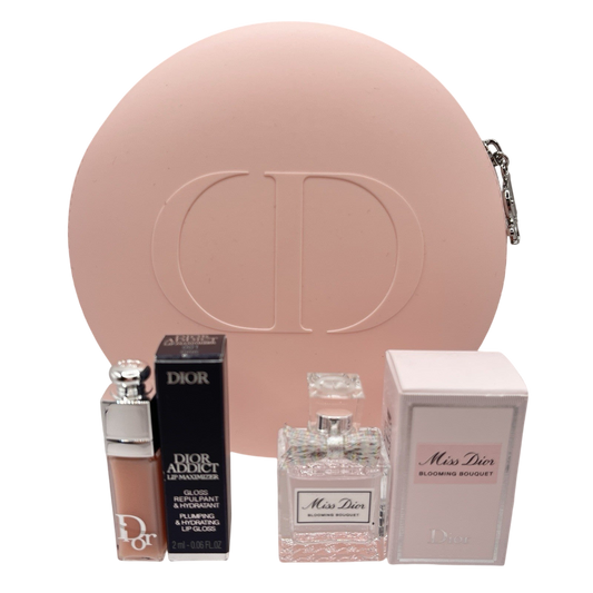 Dior Set Lip Maximizer Miss Dior Blooming Bouquet Fragrance Pink Silicone Pouch