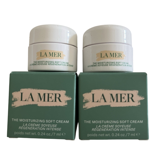 2 • LA MER The Moisturizing Soft Cream Deluxe Travel 7ml NEW