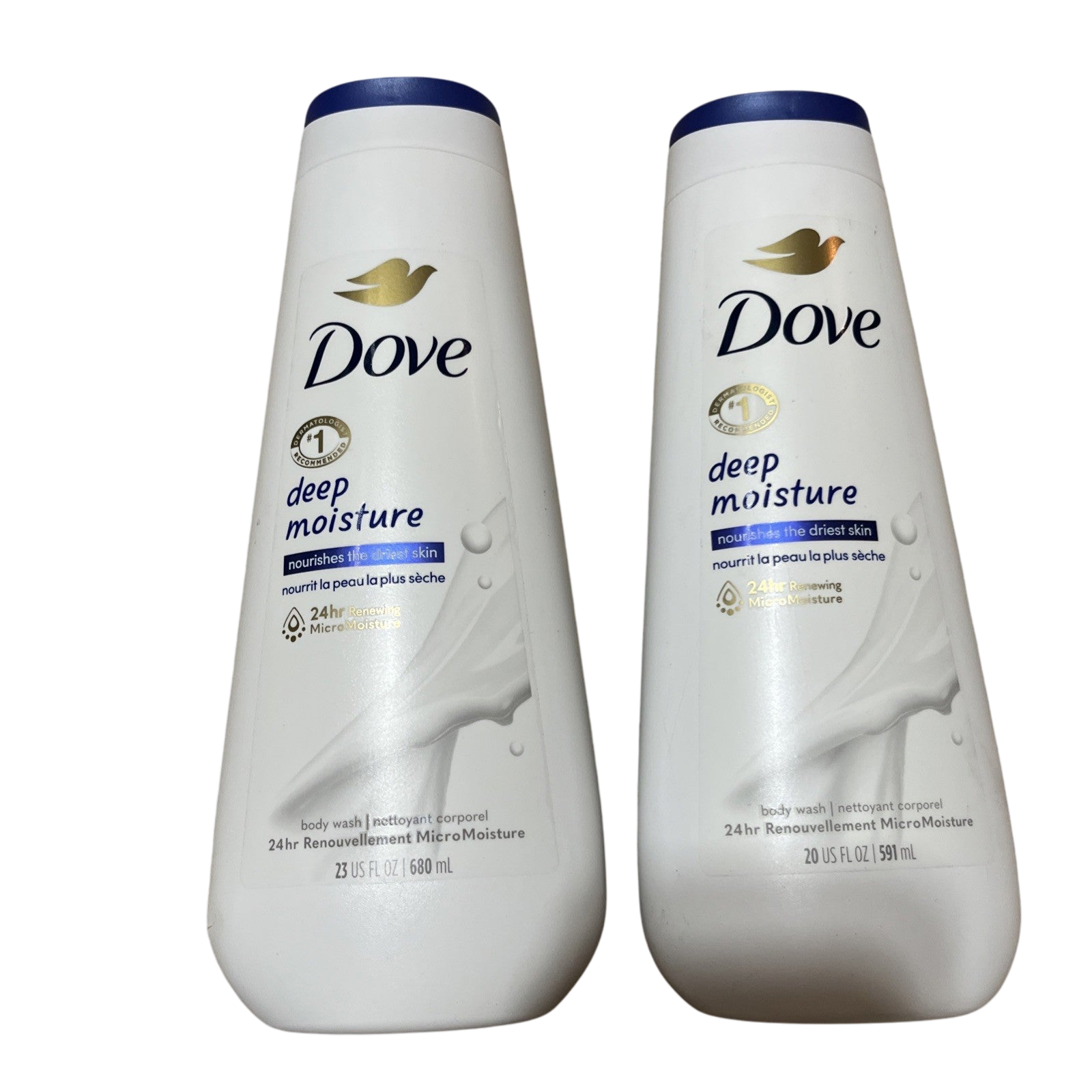 2 Dove Nourishing Body Wash Deep Moisture 23oz 