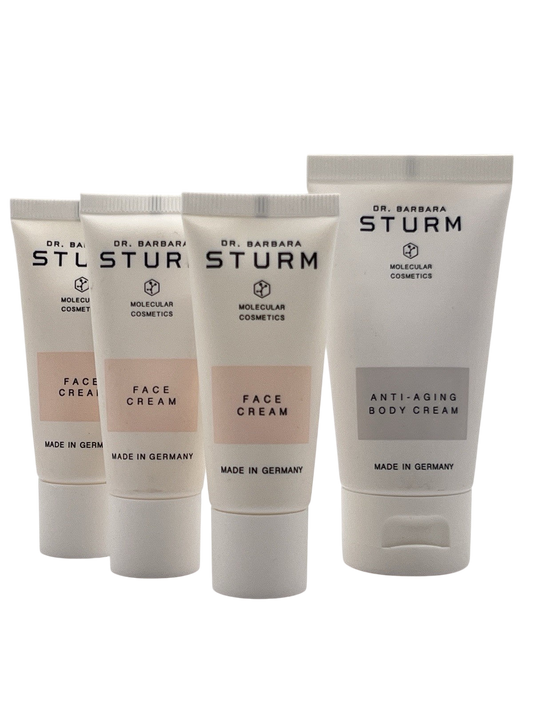 Dr. Barbara Sturm 3 Face Cream 20ml + 1 Anti Aging Body Cream 50ml • 4pc Lot NEW