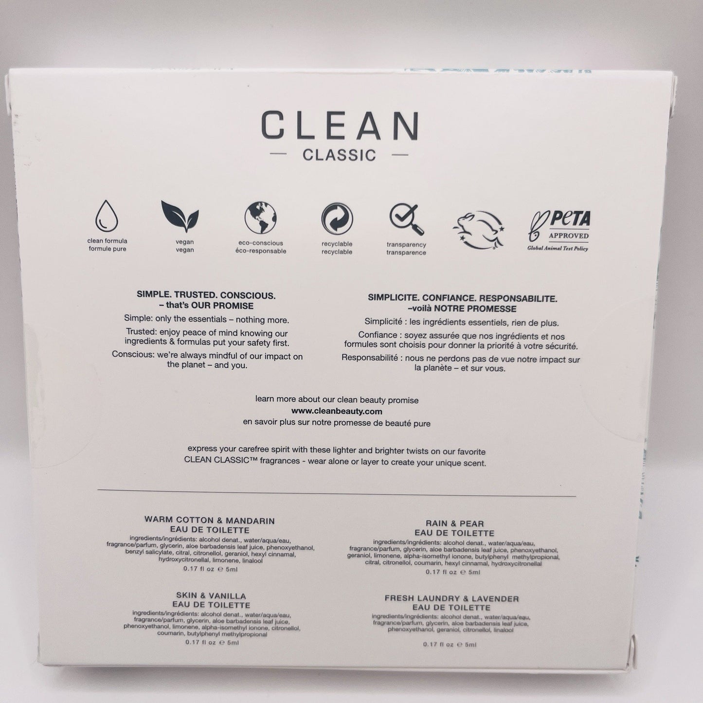 Clean by Clean Women Rollerball 4 pc Layering Set Women Sealed