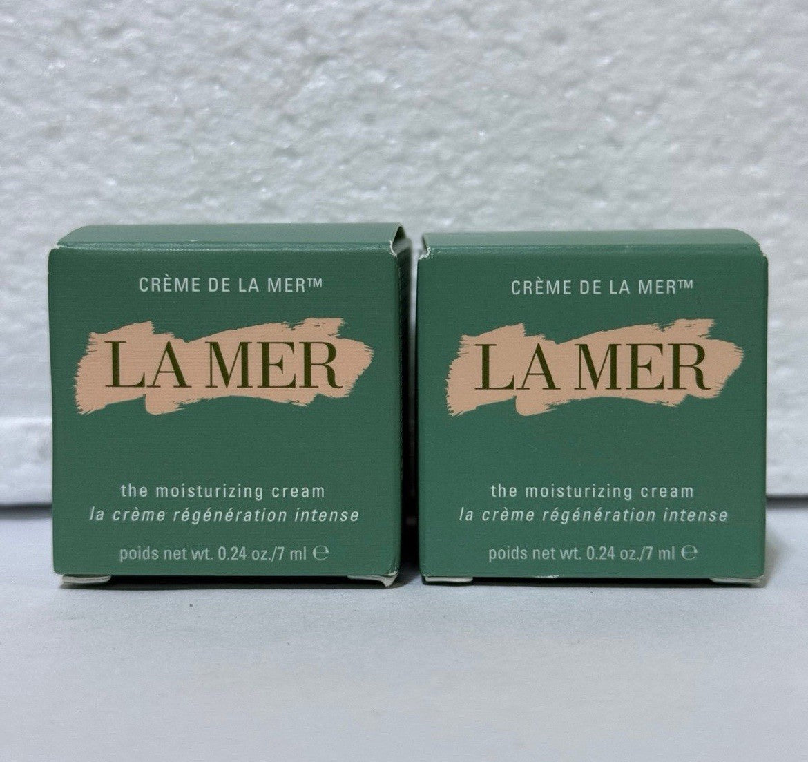 2X LA MER The Moisturizing Soft Cream .24 oz 7ml Each NEW Travel