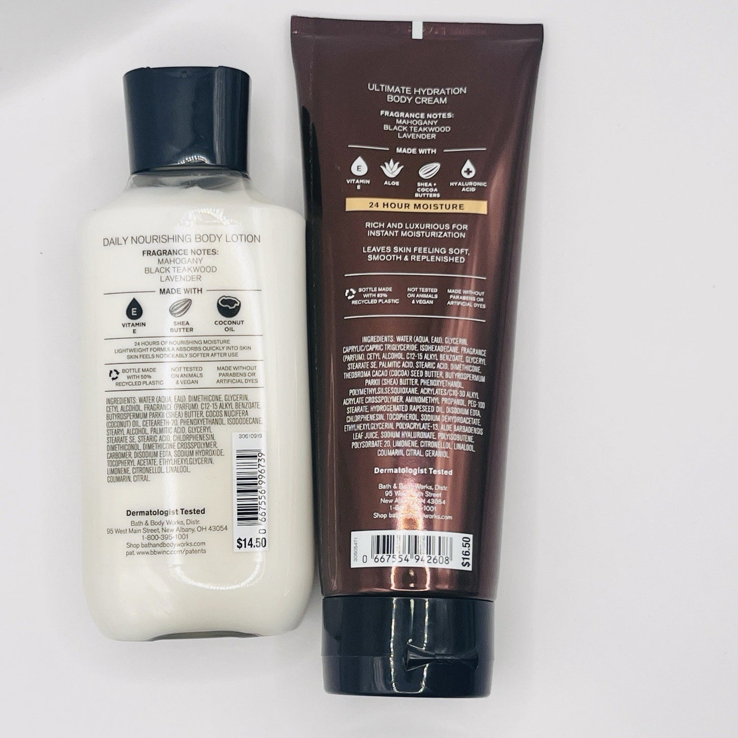 Bath & Body Works TEAKWOOD Duo Body Lotion 8oz Body Cream 8oz RARE Discontinued