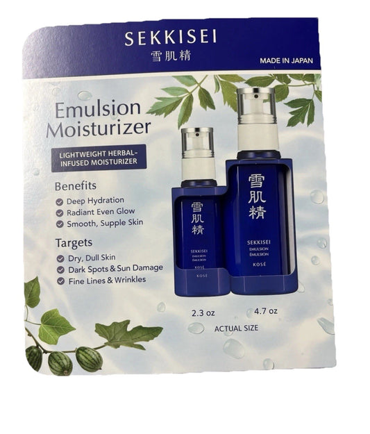 SEKKISEI Emulsion Moisturizer 2 Pack Set 4.7oz + 2.3oz NEW