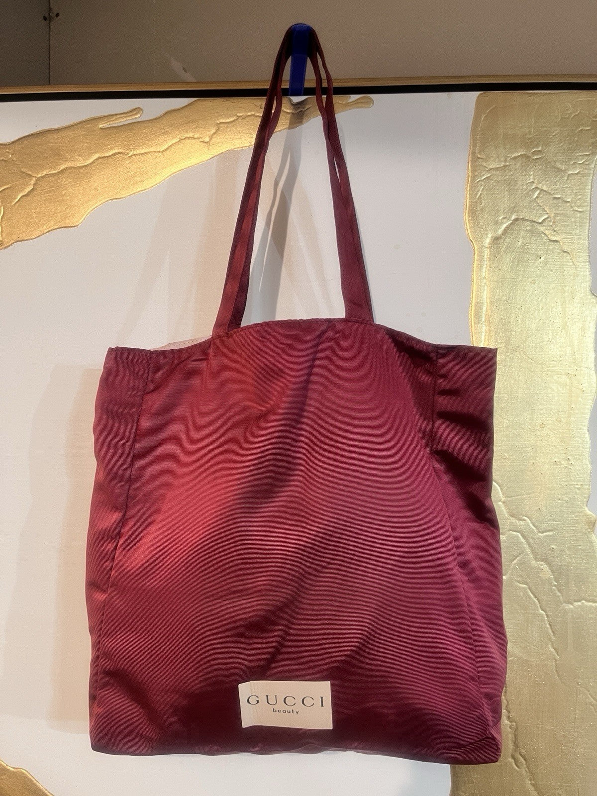 Gucci Beauty Tote Bag Burgundy Novelty GWP Limited Edition Double Strap NEW