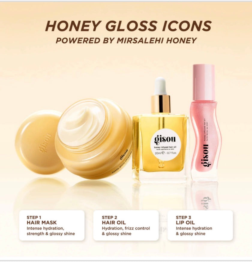 Gisou Honey Glow Icons Hair & Lip Set