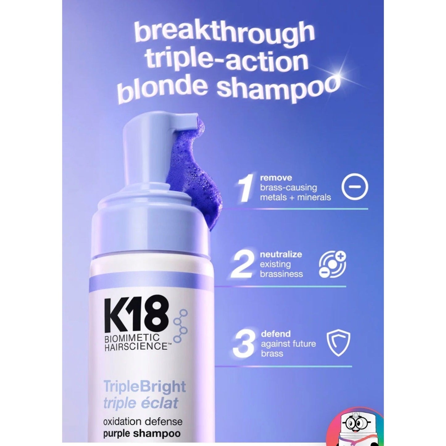K18 Triple Bright Defense Purple Shampoo