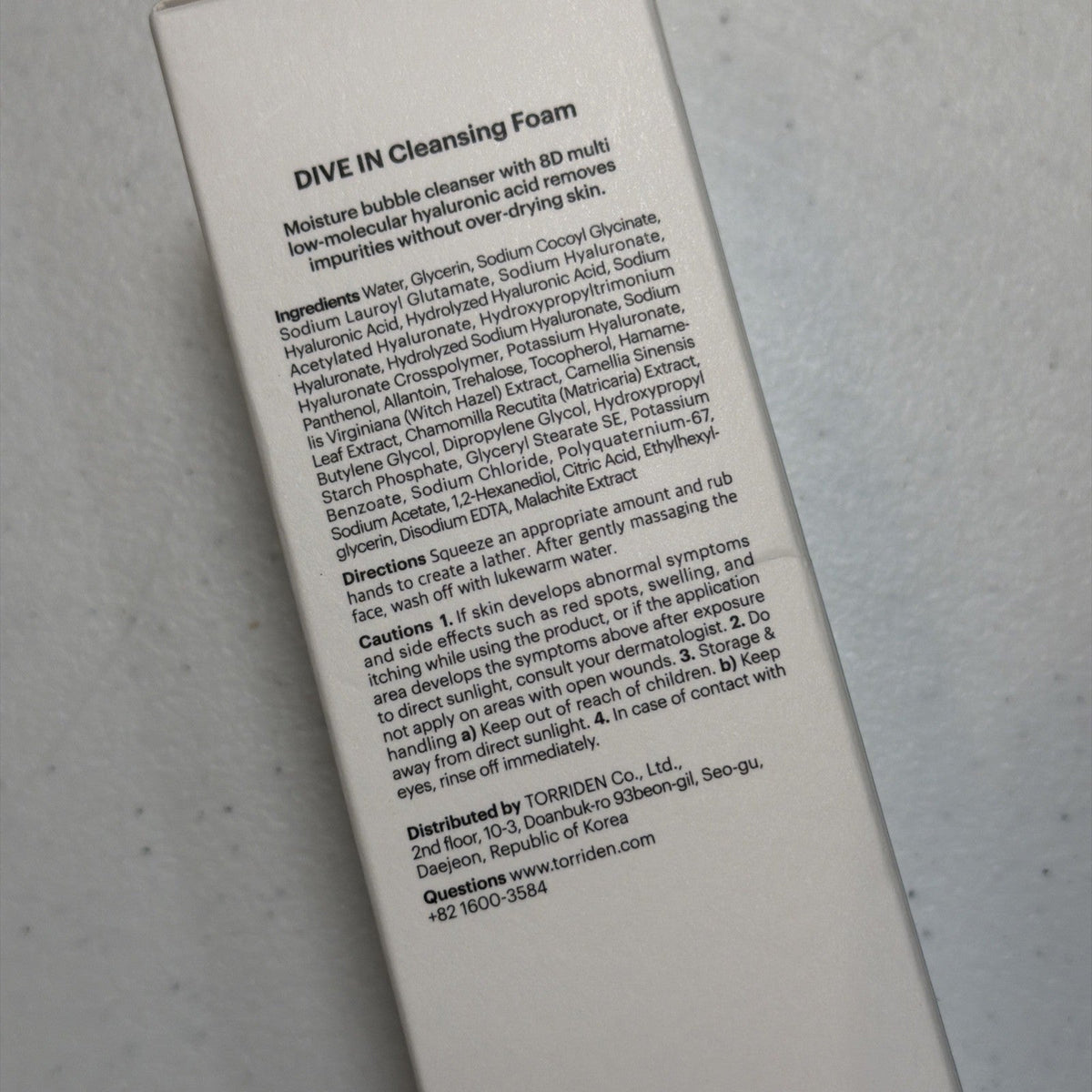 Torriden Dive In Cleansing Foam K-Beauty