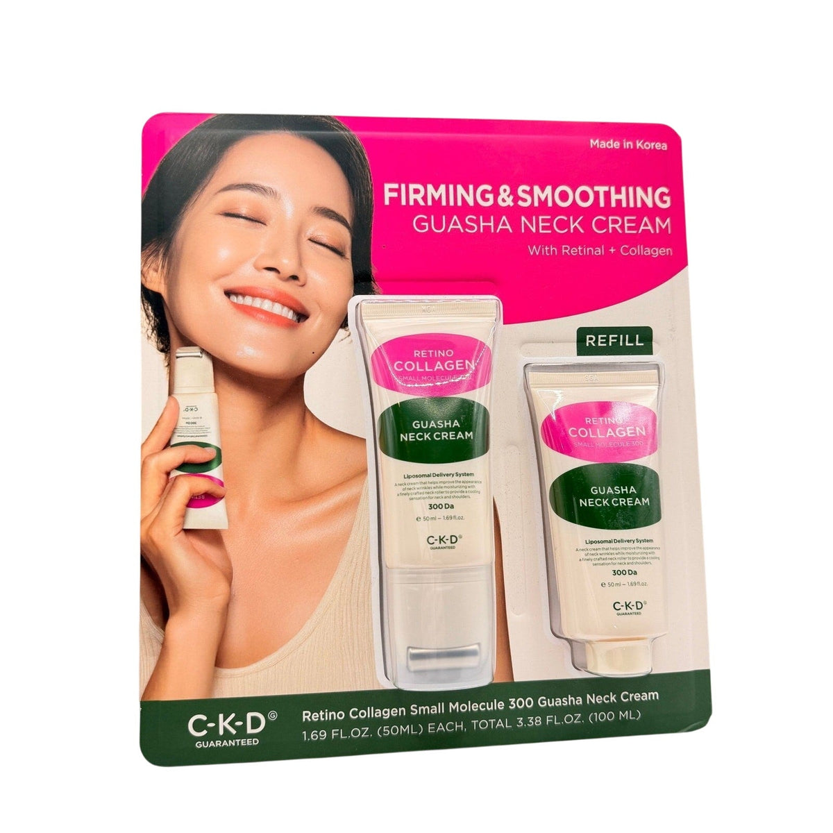 Gua sha Retinol & Collagen Firming Neck Cream, Tool + Refill