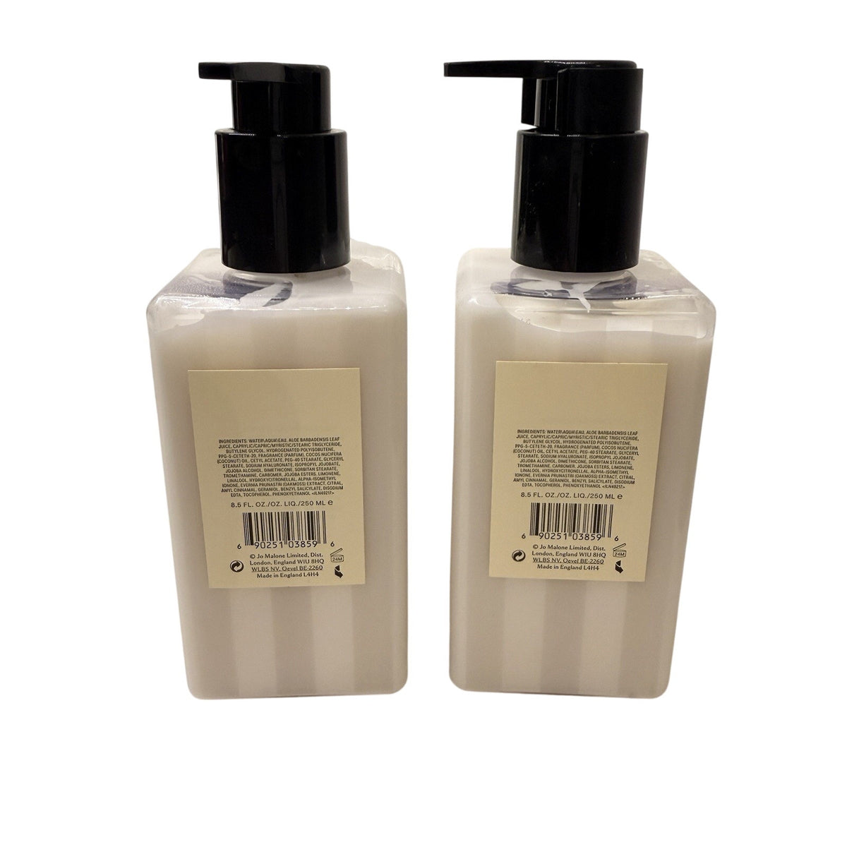 (2) Jo Malone Lime Basil & Mandarin Lotion
